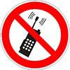 Знак Запрещается пользоваться мобильным (сотовым) телефоном или переносной рацией