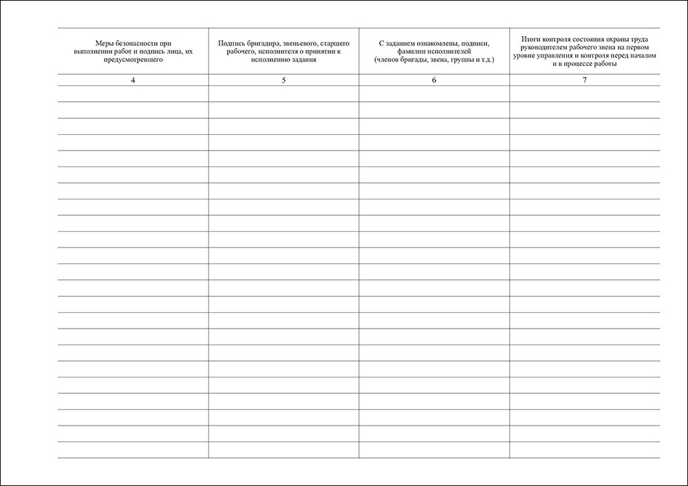Образец журнала выдачи предписаний по охране труда