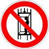 Знак Запрещается подъем (спуск) людей по шахтному стволу (запрещается транспортирование пассажиров)