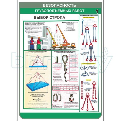 Плакат Безопасность при грузоподъемных работах