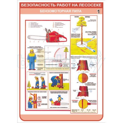 Плакат Безопасность работ на лесосеке